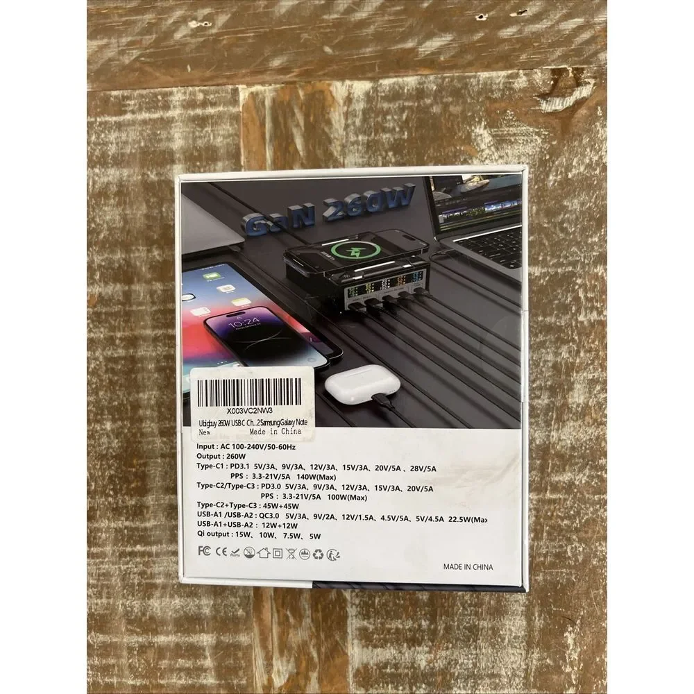 260W USB C GaN Charger: PD3.1 QC3.0 Fast‎ Charger PPS, 5-Port Fast Charging
